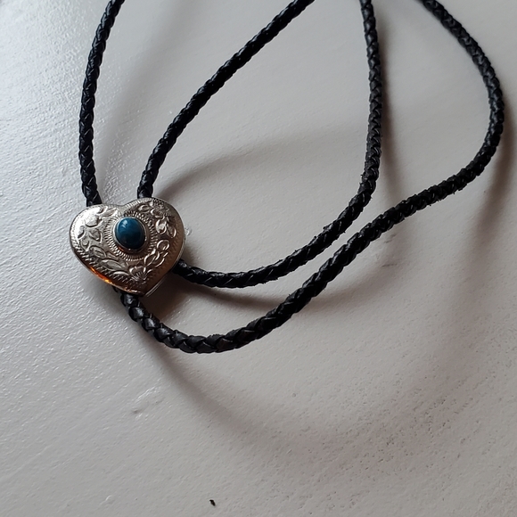 Vintage Western bolo Heart necklace - Picture 6 of 6